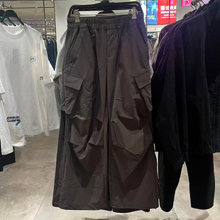 2026春季新款WLJZWFJTUR男装工装风阔腿松紧腰宽松 长裤UUV660017