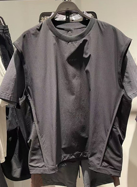 2025夏季新款WLJZWFJTUR男装时尚休闲圆领宽松无袖 衬衫UMV250041