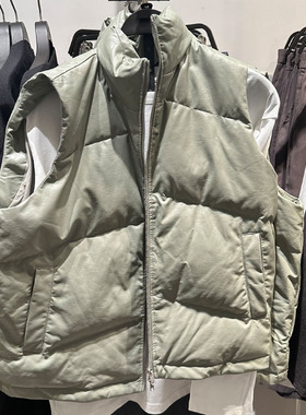 冬季新品WLJZWFTUR男装时尚休闲潮流羽绒服PU皮马甲MF39S1KN2010