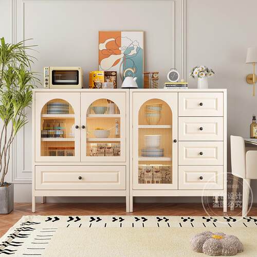 法式铁艺餐边柜家用收纳柜防晒