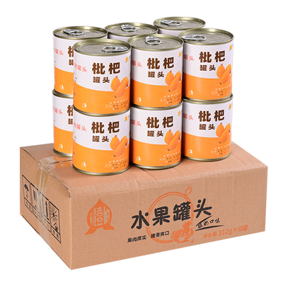 新鲜水果罐头枇杷罐头商用312g