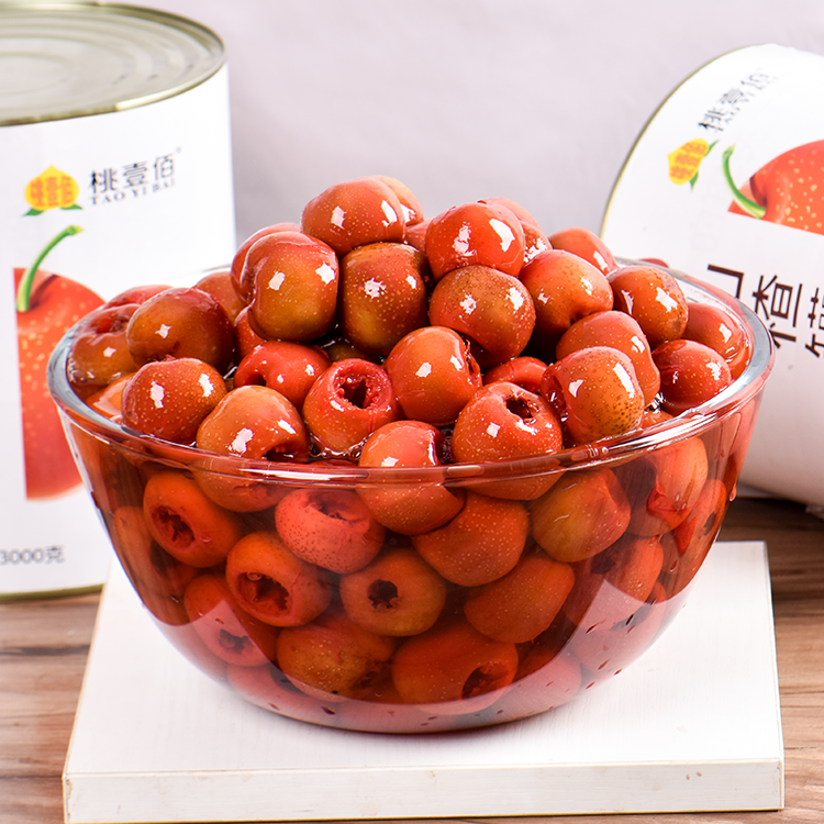 桃壹佰山楂罐头3公斤大罐