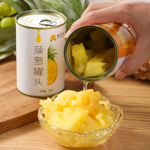 桃壹佰菠萝罐头新鲜罐整箱饮料