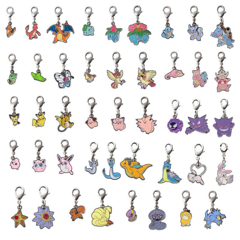现货 日本宝可梦中心 皮卡丘 喷火龙  六尾 伊布 金属挂件 钥匙扣