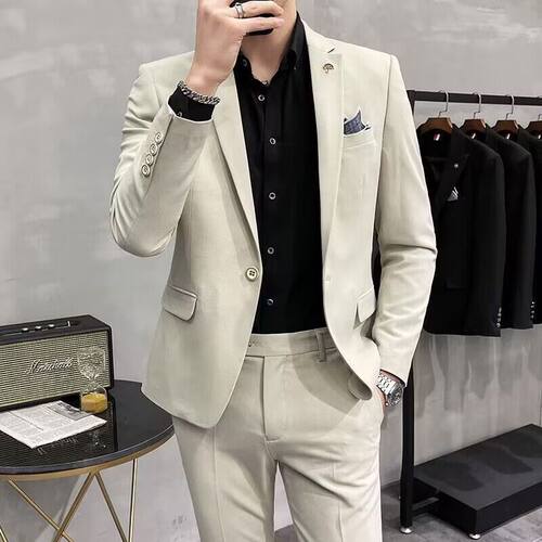 商务休闲春秋男士西服西装三件套