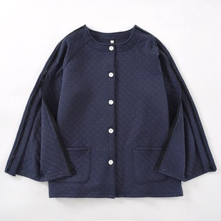 秋冬picc专用上衣男锁骨骨折保暖衣中厚夹棉病号服袖子带拉链衣服