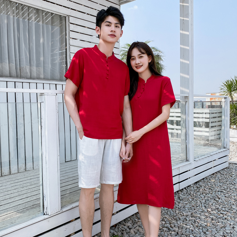 新中式国风旗袍情侣穿搭