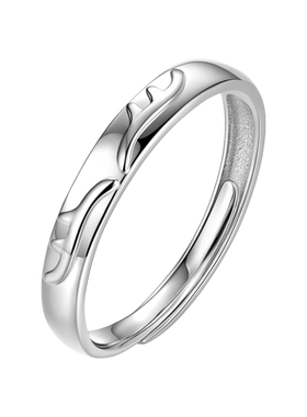 一鹿路有你情侣戒指925纯银一对戒情侣款时尚轻奢送女友生日礼物
