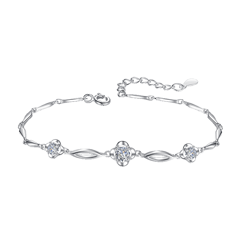 银手链女纯银2025四叶草小众设计