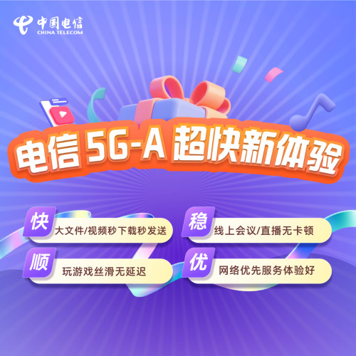 仅支持杭州电信手机号码 5G-A 网络权益+流量权益 优享包流量10GB