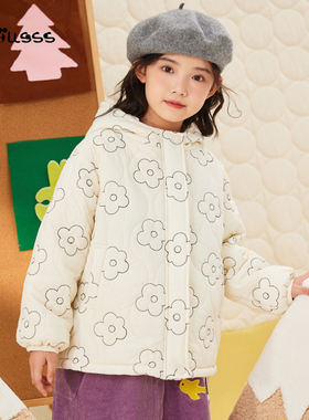 viciusss丸社女童棉服连帽2025冬季新款儿童棉袄保暖棉衣外套洋气