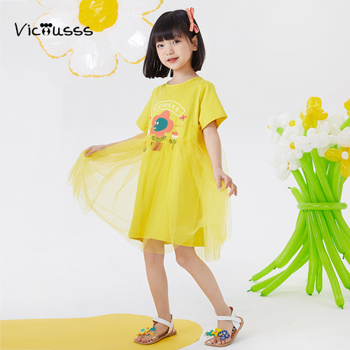 viciusss童装女童连衣裙个性夏季