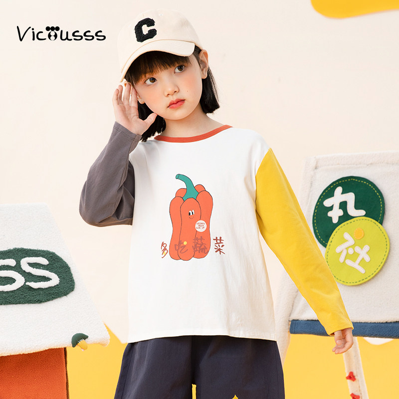女童长袖T恤2025新款儿童春秋