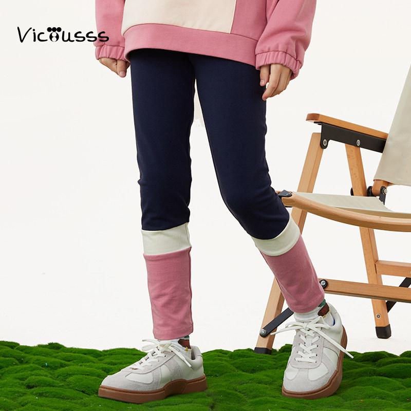 Viciusss女童打底裤长裤春秋新款时尚撞色运动百搭莫代尔弹力裤子,童装/婴儿装/亲子装,裤子,淘宝优惠券,粉丝福利购,淘宝优惠卷