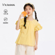 纯棉t恤夏季 小衫 新款 盘扣国风公主袖 上衣 新中式 Viciusss女童短袖