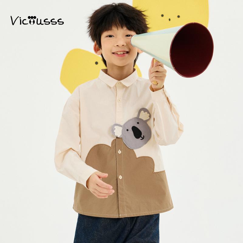 Viciusss男童纯棉长袖衬衫