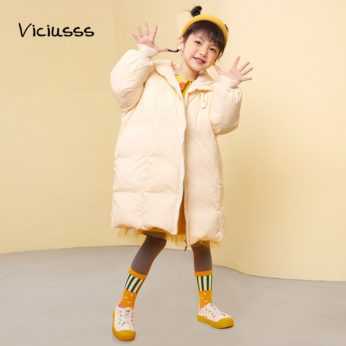 Viciusss丸社儿童羽绒服中长款
