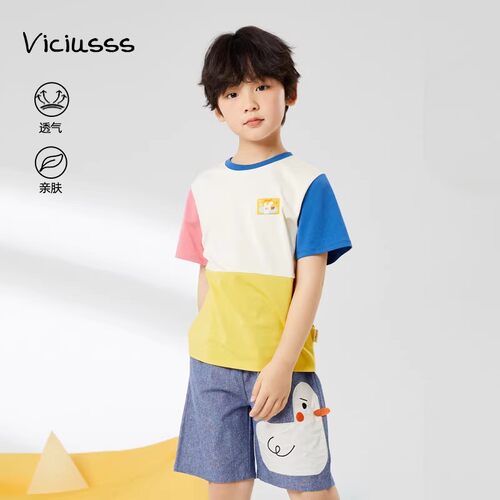 viciusss丸社男童短袖t恤夏帅气
