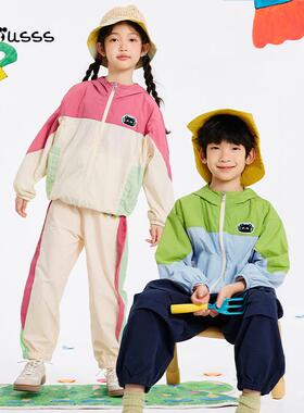 viciusss童装男女童连帽外套2025春秋季新款儿童洋气百搭冲锋上衣