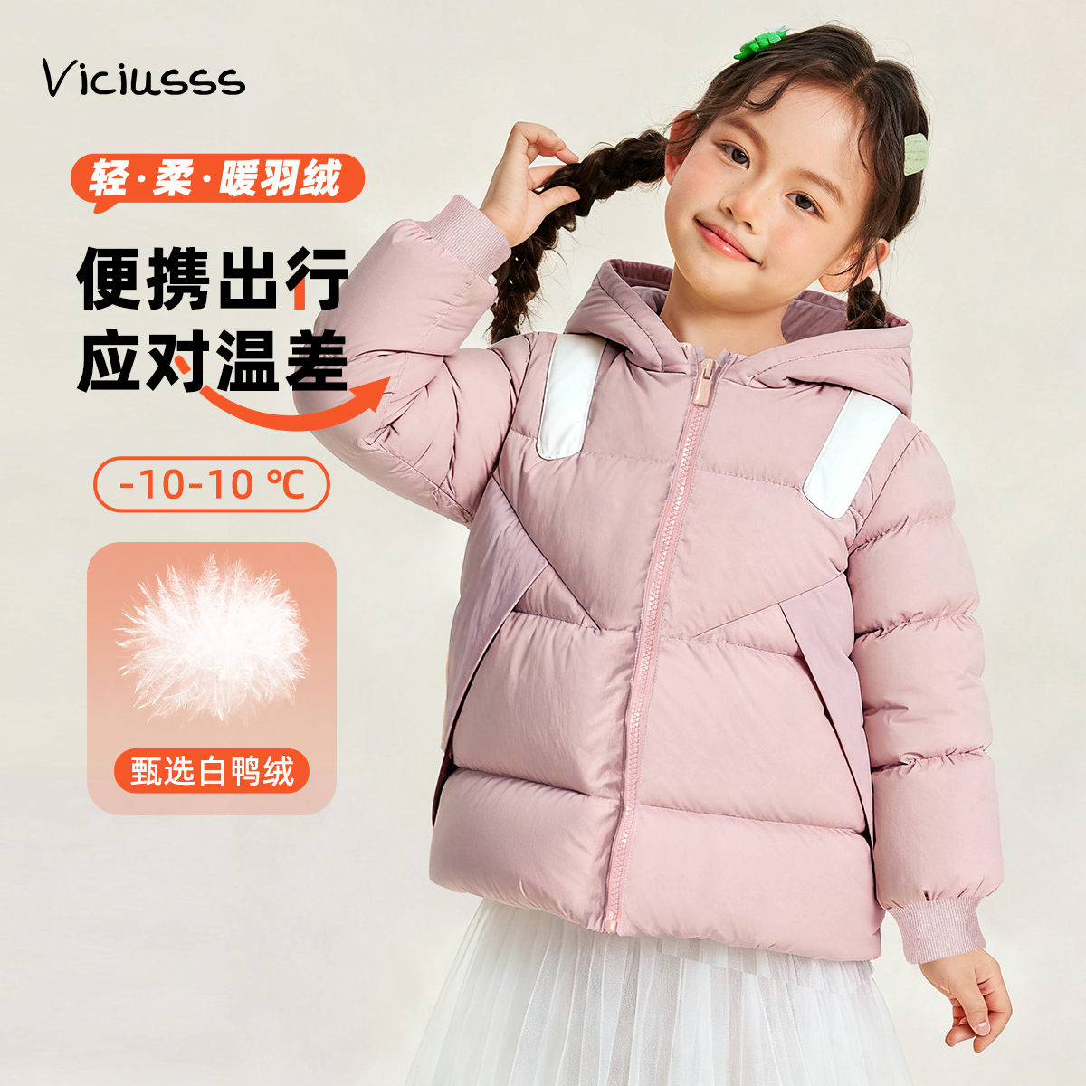 Viciusss丸社羽绒服女童2025新款