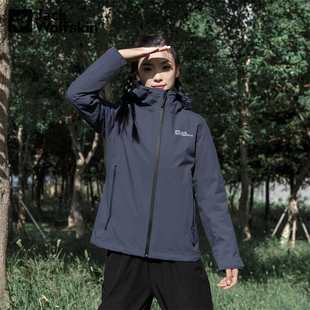 狼爪冲锋衣女冬季 户外防风防水鹅绒内胆三合一夹克5118607 新品