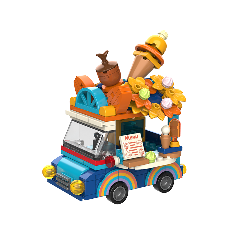 jak佳奇积木三只松鼠松鼠坚果小屋桌面创意摆件儿童趣味拼装玩具