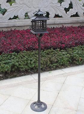 复古宫廷立杆式铸铁烛台庭