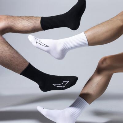 ARROW男士长筒高弹白袜箭头提花运动袜吸汗透气棉袜