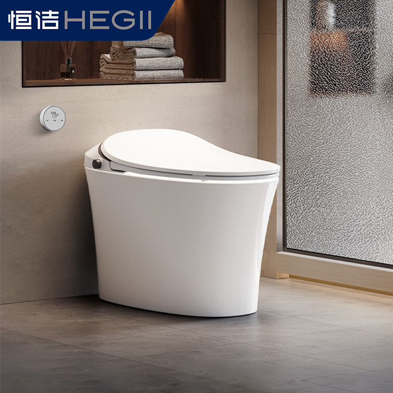 恒洁智能马桶水箱无水压家用小户型感应全自动坐便器挥手翻盖Qs2P