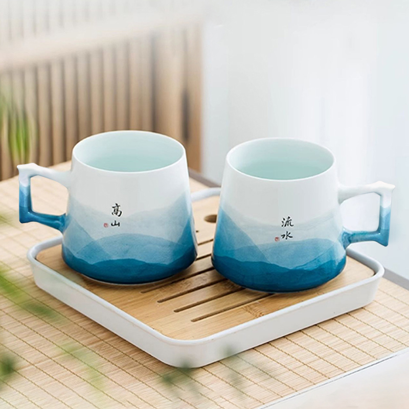 高山流水马克杯大容量情侣对杯