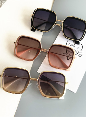 新款茶色大框防紫外线潮男墨镜