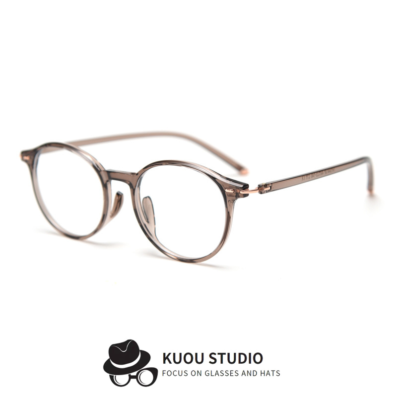 日韩复古圆TR90近视眼镜框潮男女文艺平光镜架可配度数