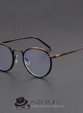 新款不规则复古圆眼镜近视可配高度数近视ins男女素颜茶色显脸小