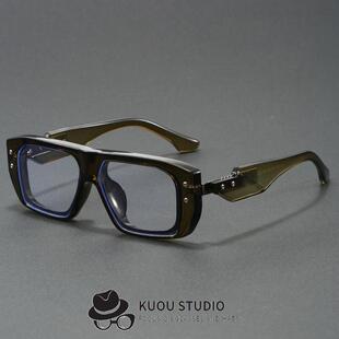 新款日系设计师款大粗框眼镜复古个性可配近视度数眼镜商务男女