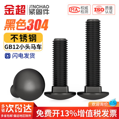 【专票13%】黑色304小头马车GB12