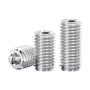 304不锈钢内六角螺丝钉凹端紧定无头机米顶丝M3M4M5M6M8M10M12mm