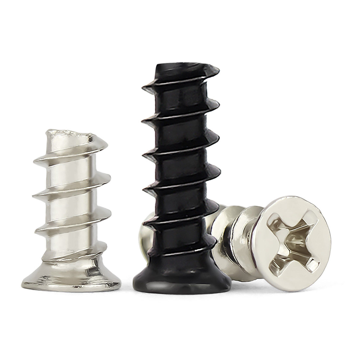 金超镀镍/铁黑(小头)机箱风扇平头自攻螺丝 沉头平尾自攻钉小螺钉