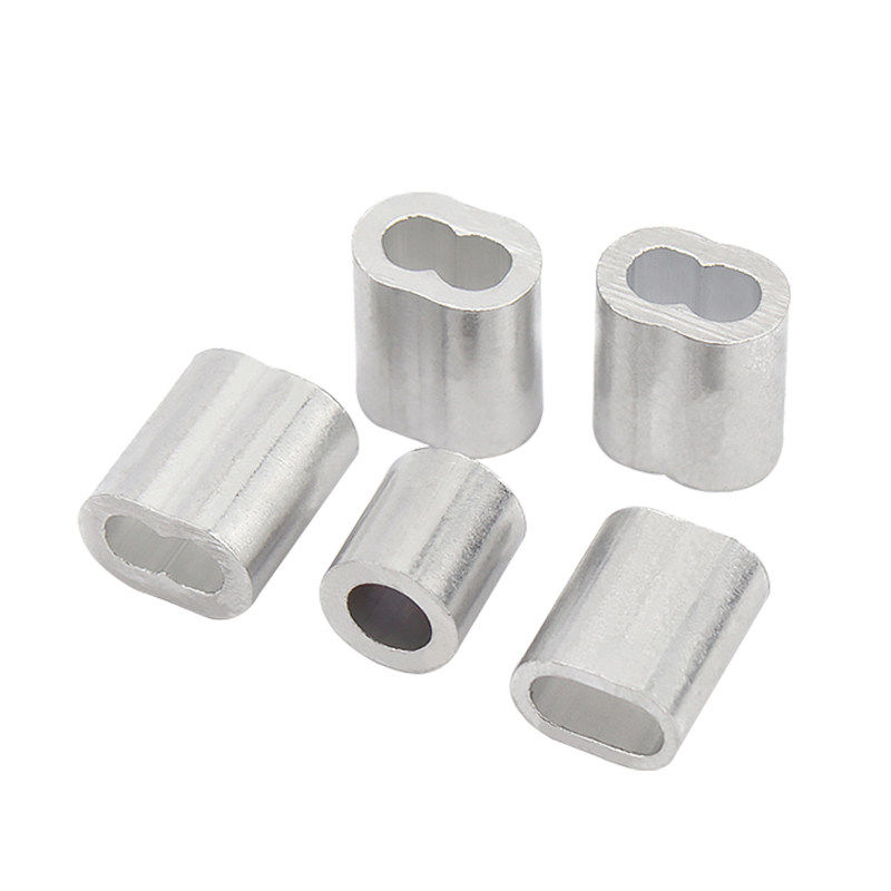 金超8字型铝套单双孔铝套钢丝绳用铝夹头铝扣0.5/1/2/3/4mm全规格