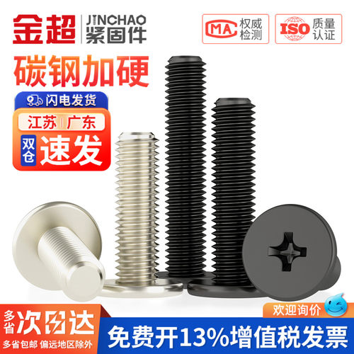 【专票13%】加硬扁平头电子螺丝
