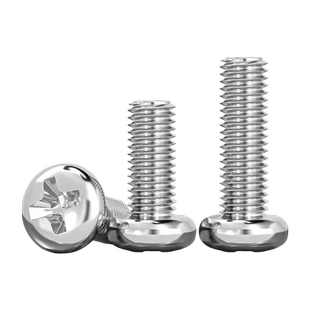 316不锈钢圆头十字槽螺丝半圆头盘头螺栓机钉M1.6M2M3M4M5M6M8M10