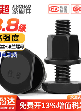 8.8级T型螺栓套装槽用模具压板冲床铣床GB37螺丝M8M10M12M16-MM36
