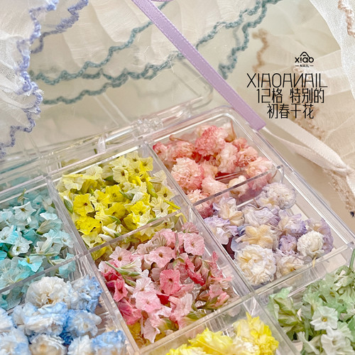 XIAOANAIL初春美甲立体干花饰品