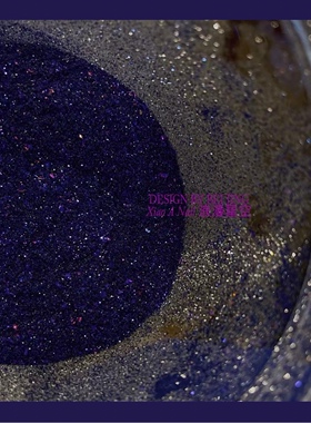 XIAOANAIL定制新款盒装蓝色浪漫星空美甲亮片闪粉调胶指甲饰品DIY