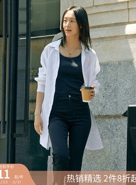 CALZEDONIA卡泽意袜夏女士时尚纯色透气轻薄衬衫式连衣裙0BDA104