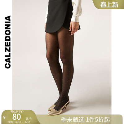 CALZEDONIA卡泽意袜女士春30D时尚派对闪葱波点丝滑丝袜MODC2177