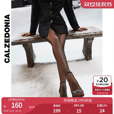 CALZEDONIA卡泽意袜25冬新30D派对跨年贴钻波点连裤丝袜MODC2174