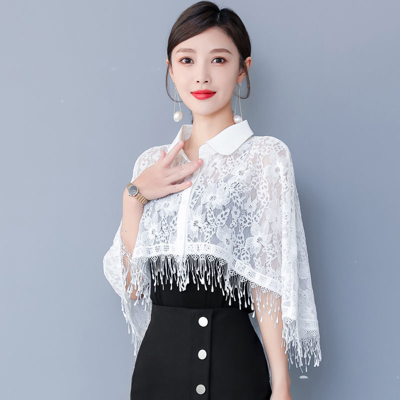 百搭莎桐曼时尚蕾丝披肩小开衫