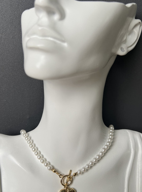 欧美风时尚简约百搭珍珠吊坠项链