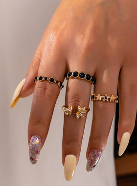 时尚个性简约轻奢蝴蝶结戒指