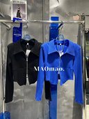 翻领不规则长袖 设计感小众显瘦露脐潮 新款 内搭打底衫 女2026春秋季